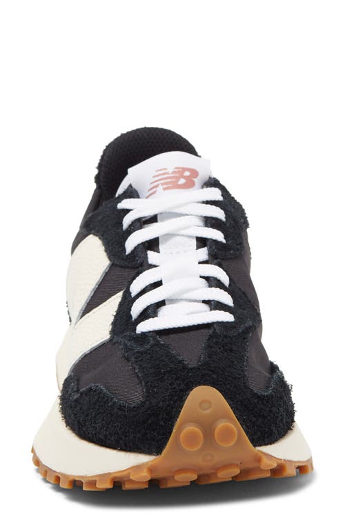 New Balance 327 Sneaker In Black/natural