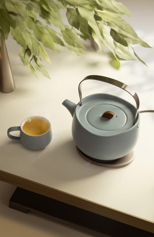 Ohom Leiph Self-heating Teapot Set In Moonmist Blue
