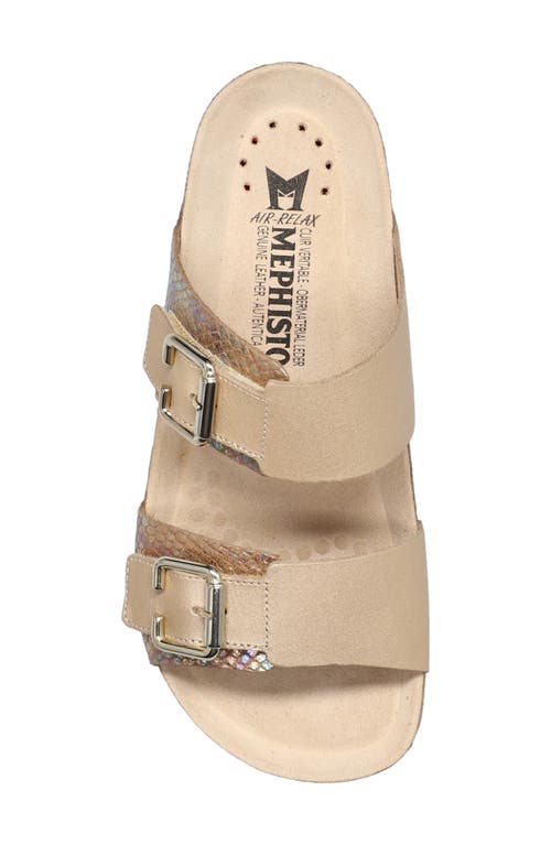 Mephisto Maya Buckle Sandal In Platinum