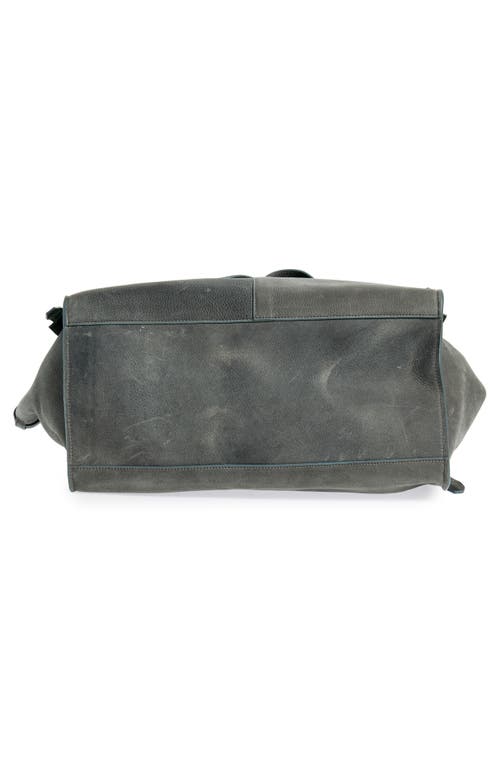 Shop Coperni Cabas Belted Leather Shoulder Bag In Grey Gry