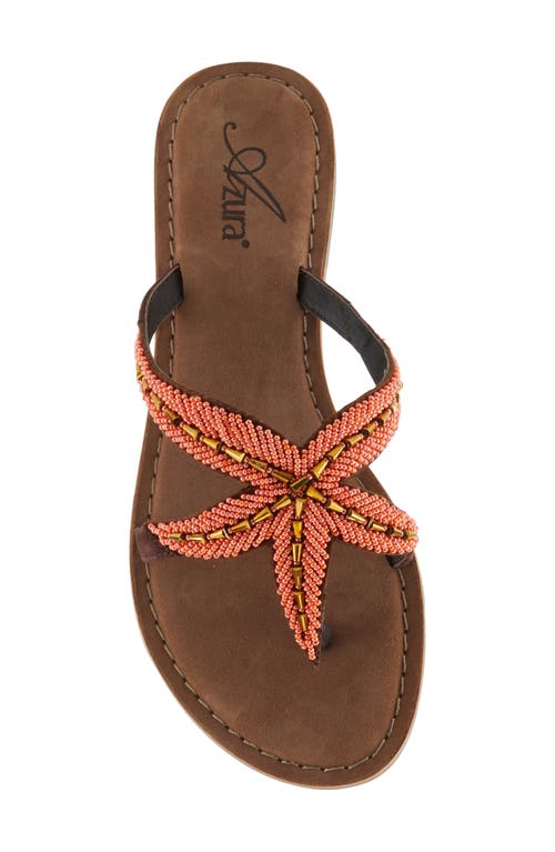 Azura By Spring Step Starry Flip Flop In Peach