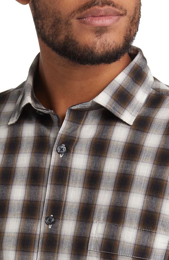 Shop Billy Reid Tuscumbia Standard Fit Plaid Button-up Shirt In Brown/ Black/ Multi