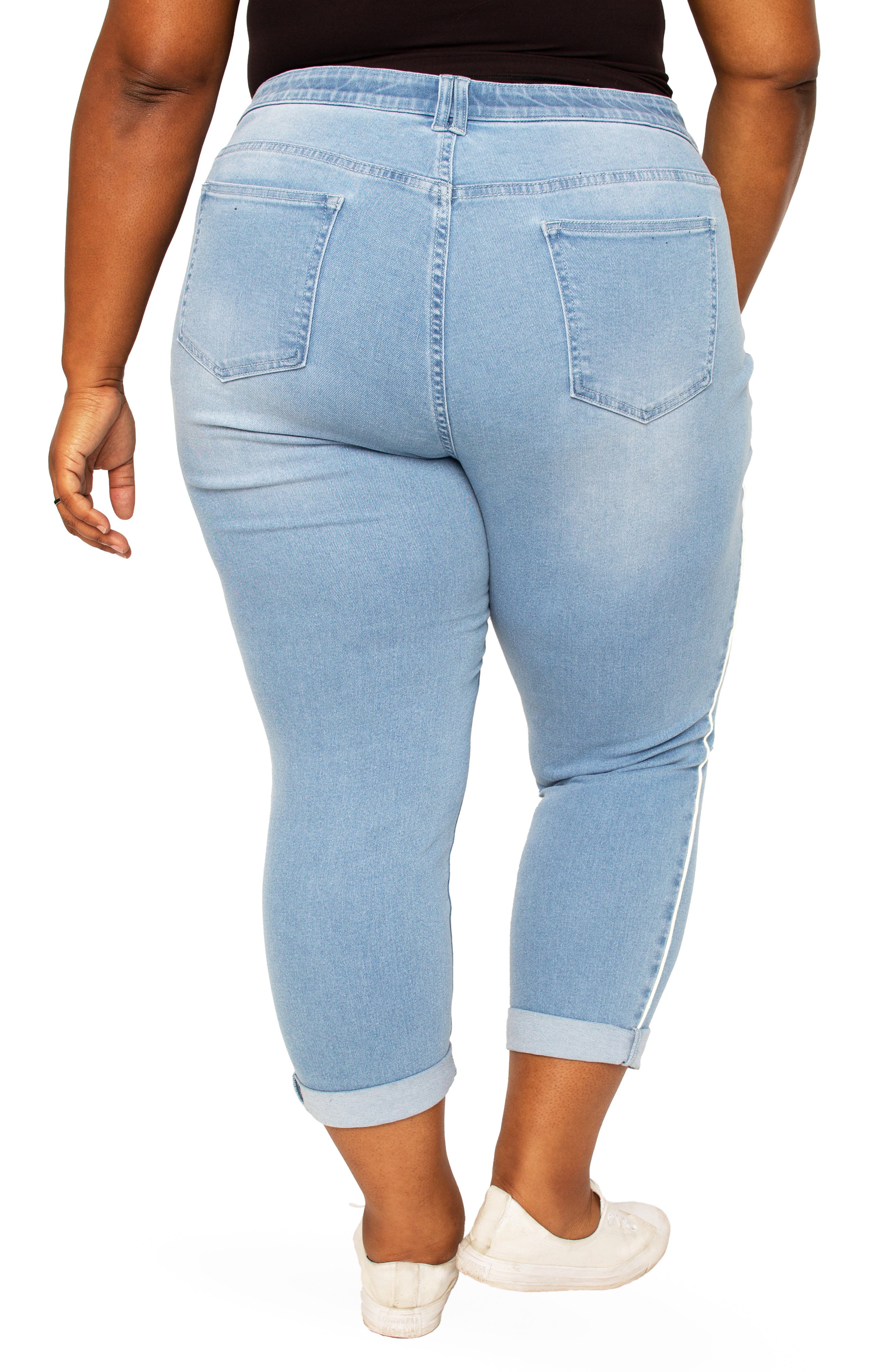 Distressed Roll Cuff Jeans | Nordstrom