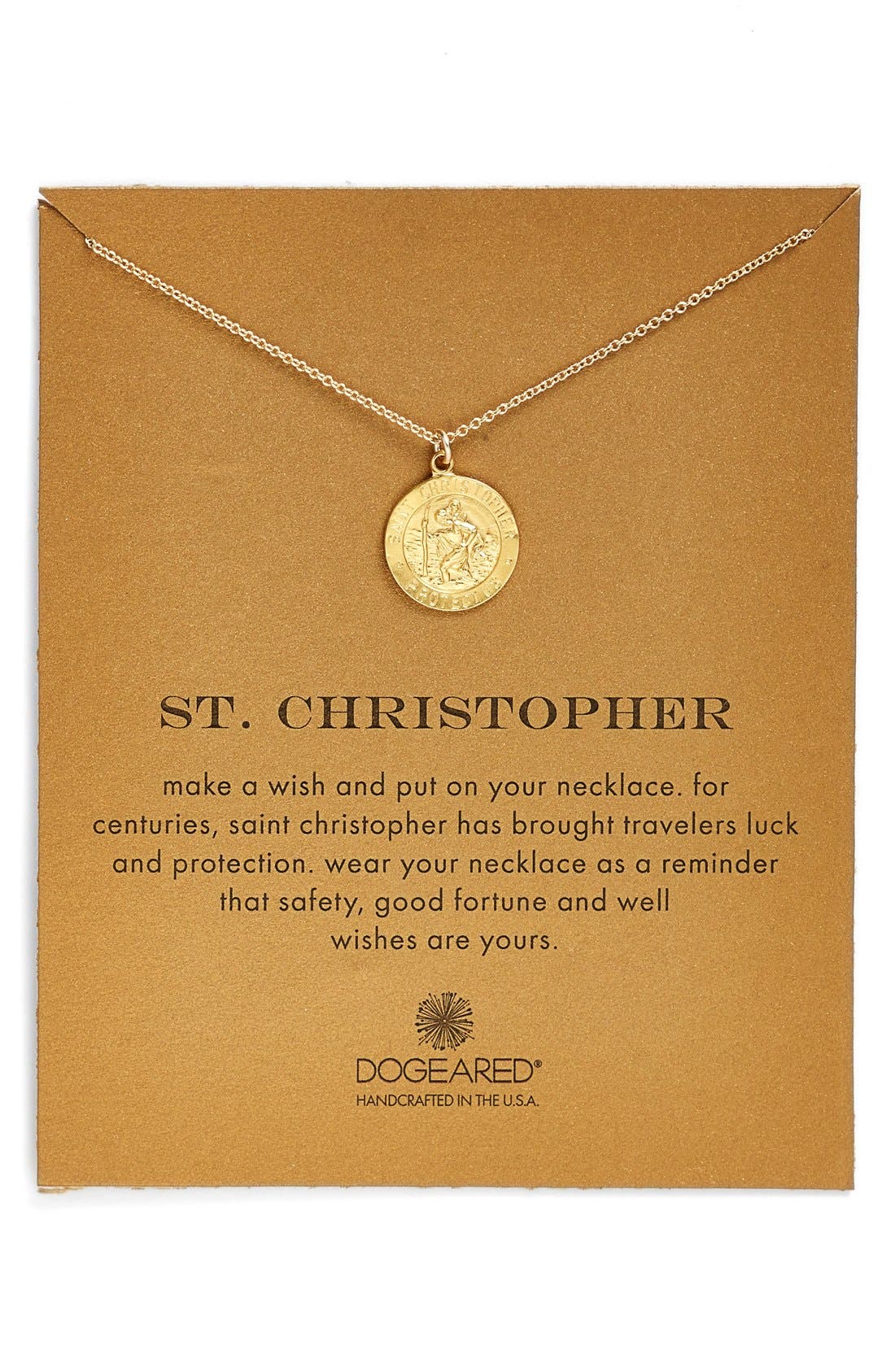 Dogeared 'St. Christopher' Pendant Necklace Nordstrom