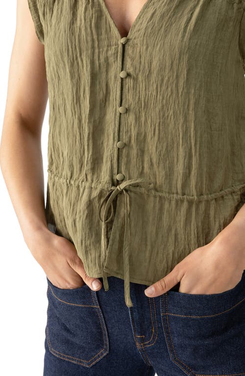 Shop Sanctuary Textured Peplum Top In Burnt Olive