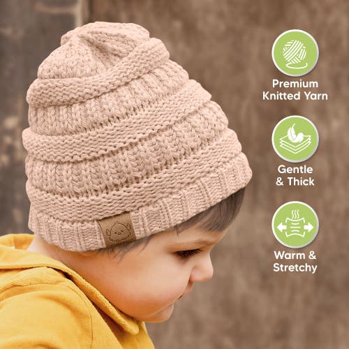 Shop Keababies 3-pack Warmzy Baby Beanies In Tea Rose