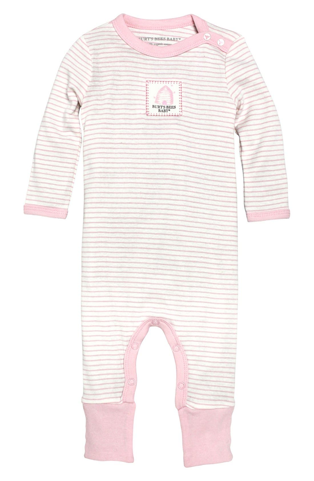 Burt's Bees Baby Stripe Organic Cotton Romper (Baby Girls) Nordstrom