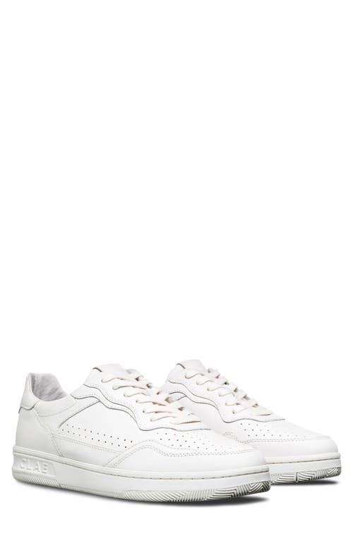 Shop Clae Haywood Leather Sneaker In Triple White Leather