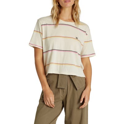 Billabong Soul Babe Stripe Tee, White
