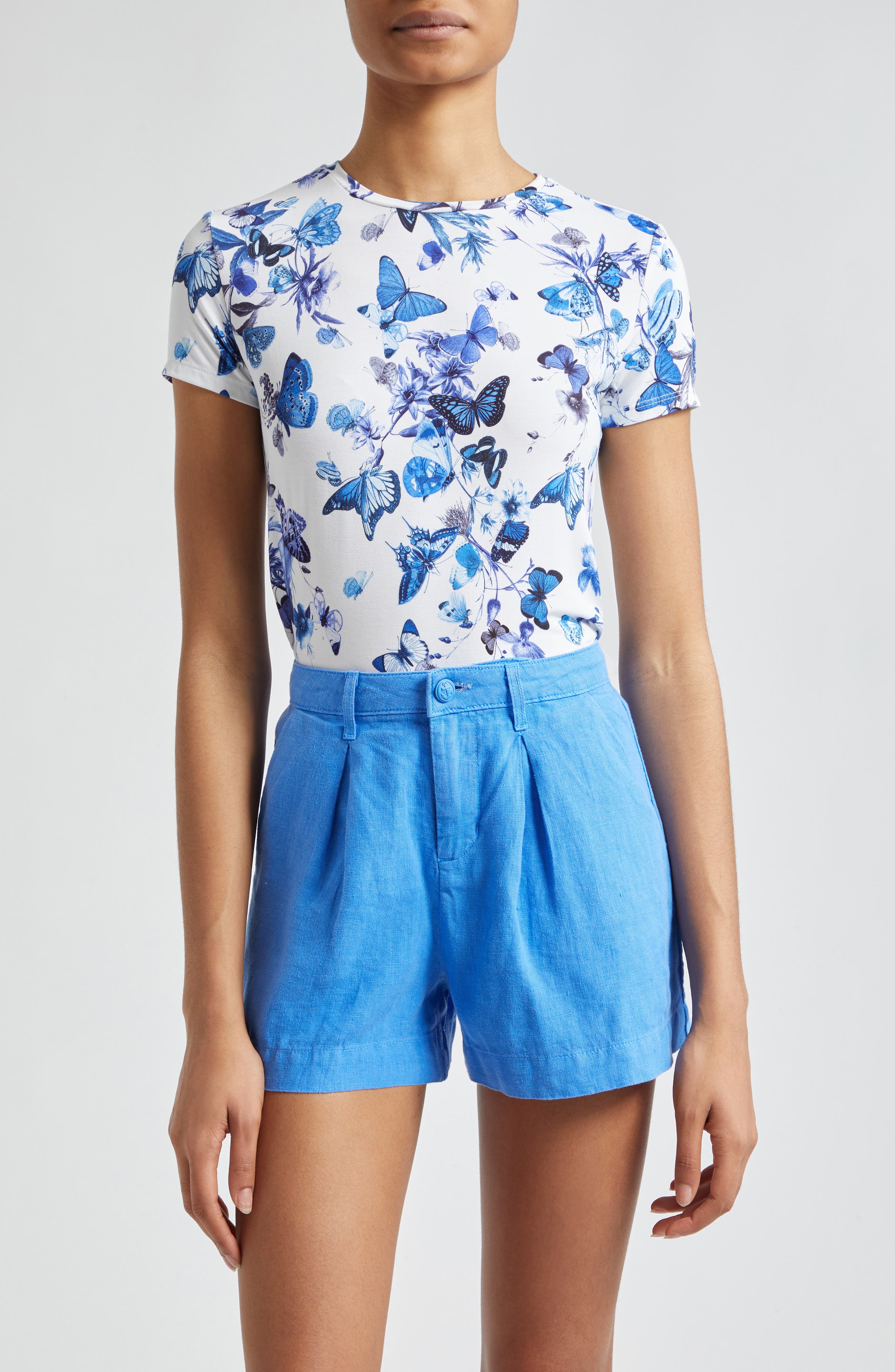 Valentino butterfly-print swim shorts - Blue