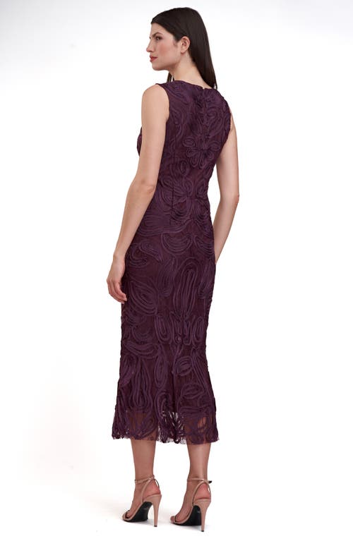 Shop Js Collections Meli Soutache Cocktail Midi Dress In Plum Purple