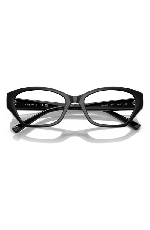 Vogue 51mm Cat Eye Optical Glasses In Black