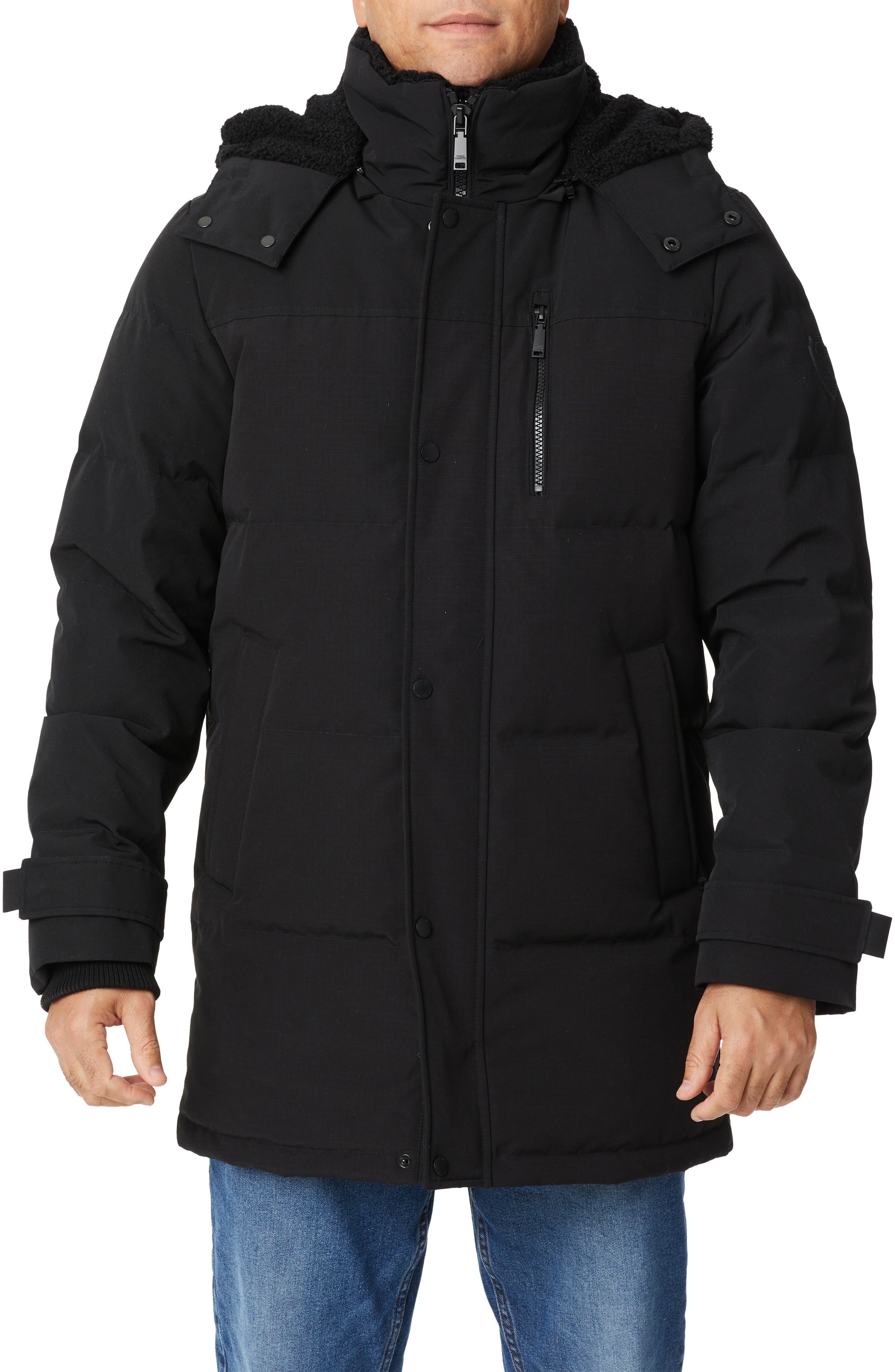 down coat with fleece lining