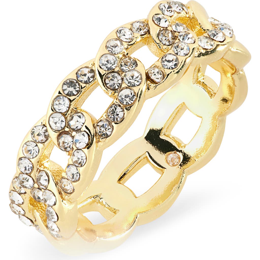 Covet Pavé Chain Band Ring In Gold