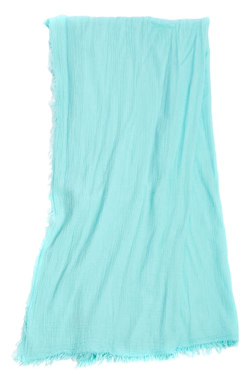 Saachi Gauze Cotton Scarf In Aqua