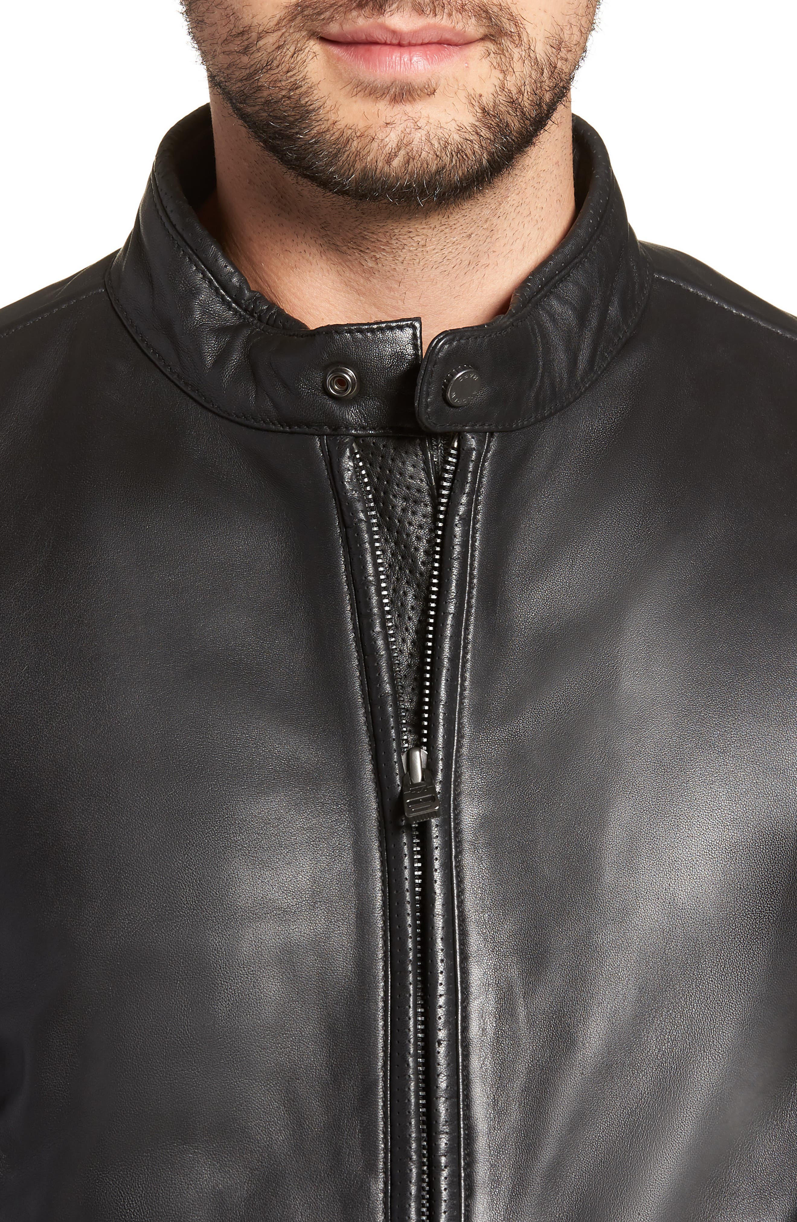 andrew marc horace leather moto jacket