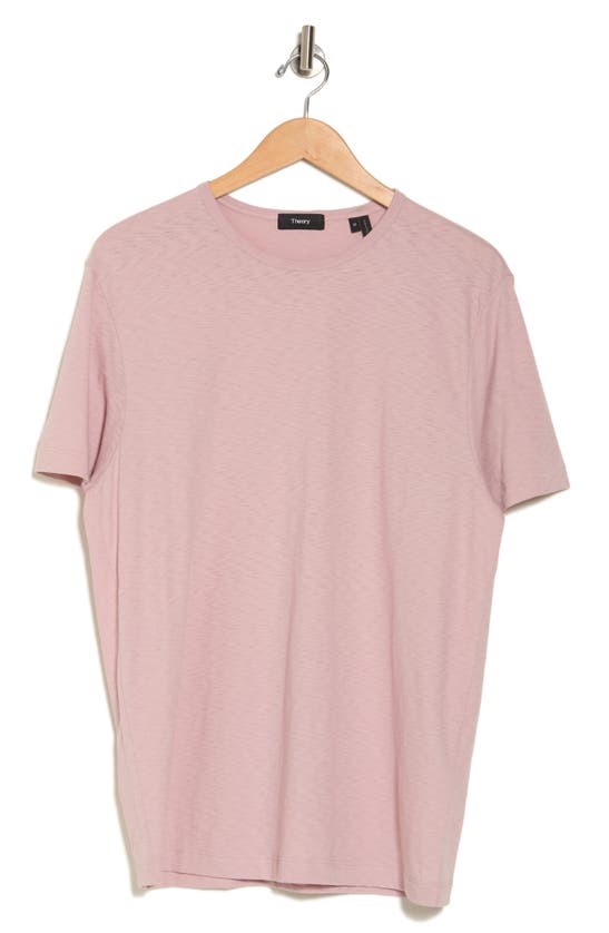 Theory Kolben Linen Tee In Viola