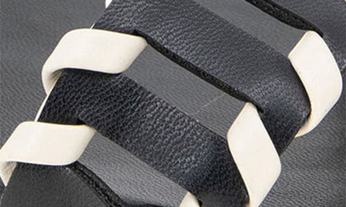 Shop Bcbgeneration Lemah Braid Slide Sandal In Black/bianca