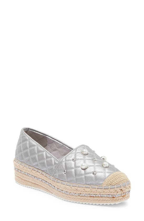 Karl Lagerfeld Beatrix Platform Espadrille In Belgian Block Grey