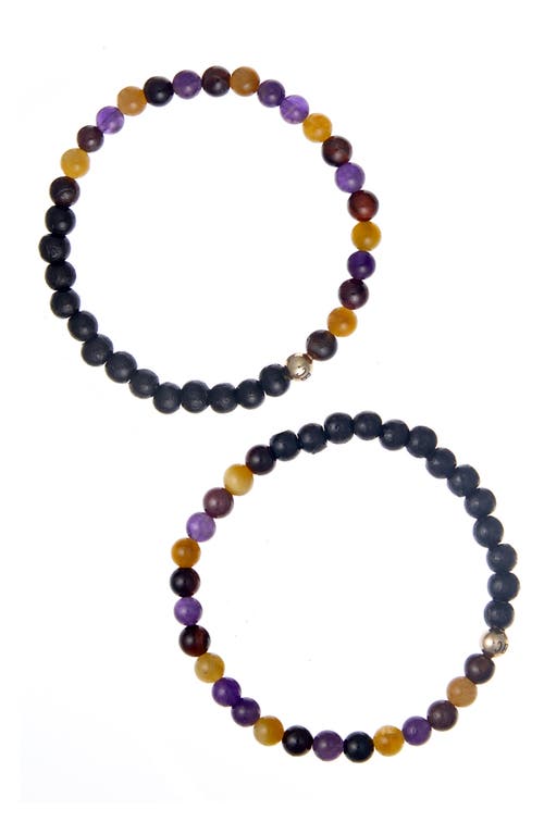 The Healer’s Collection The Healer's Collection Men's N19 Anxiety-Free Set of 2 Healer's Bracelets in Black