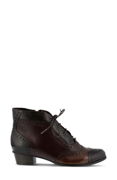 Spring Step Heroic Bootie In Brown Multi Leather