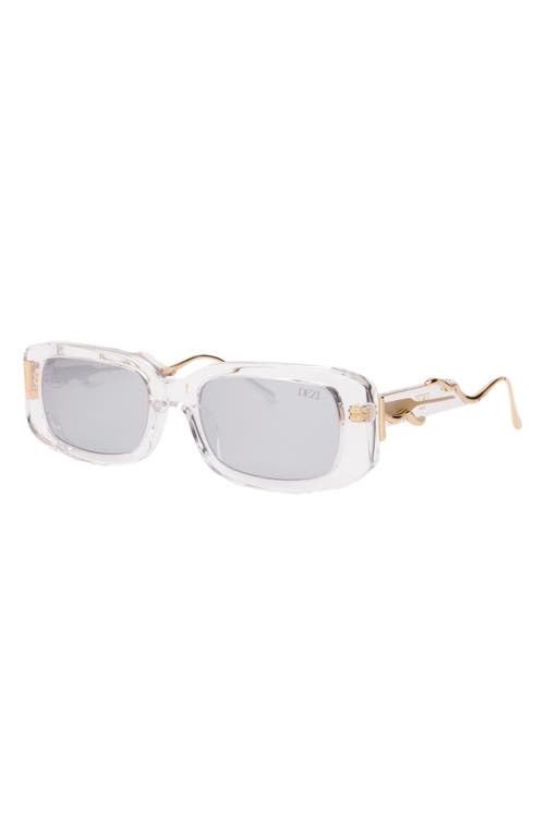 Shop Dezi Drippy 53mm Square Sunglasses In Drippy Clear Silver Chrome