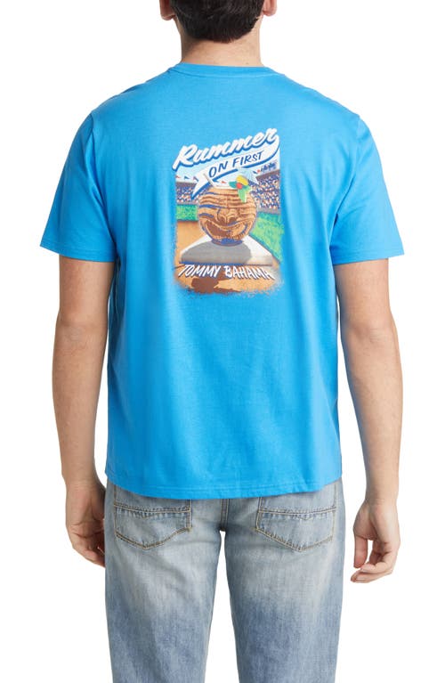 Shop Tommy Bahama Rummer On First Graphic T-shirt In Blue Canal