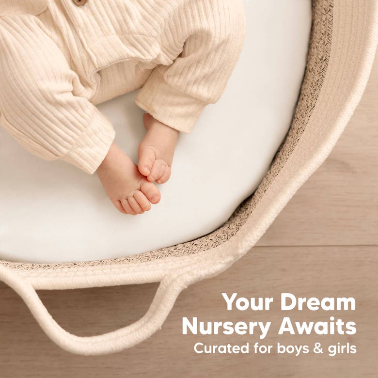 Keababies 2-pack Isla Fitted Bassinet Sheets In Soft White