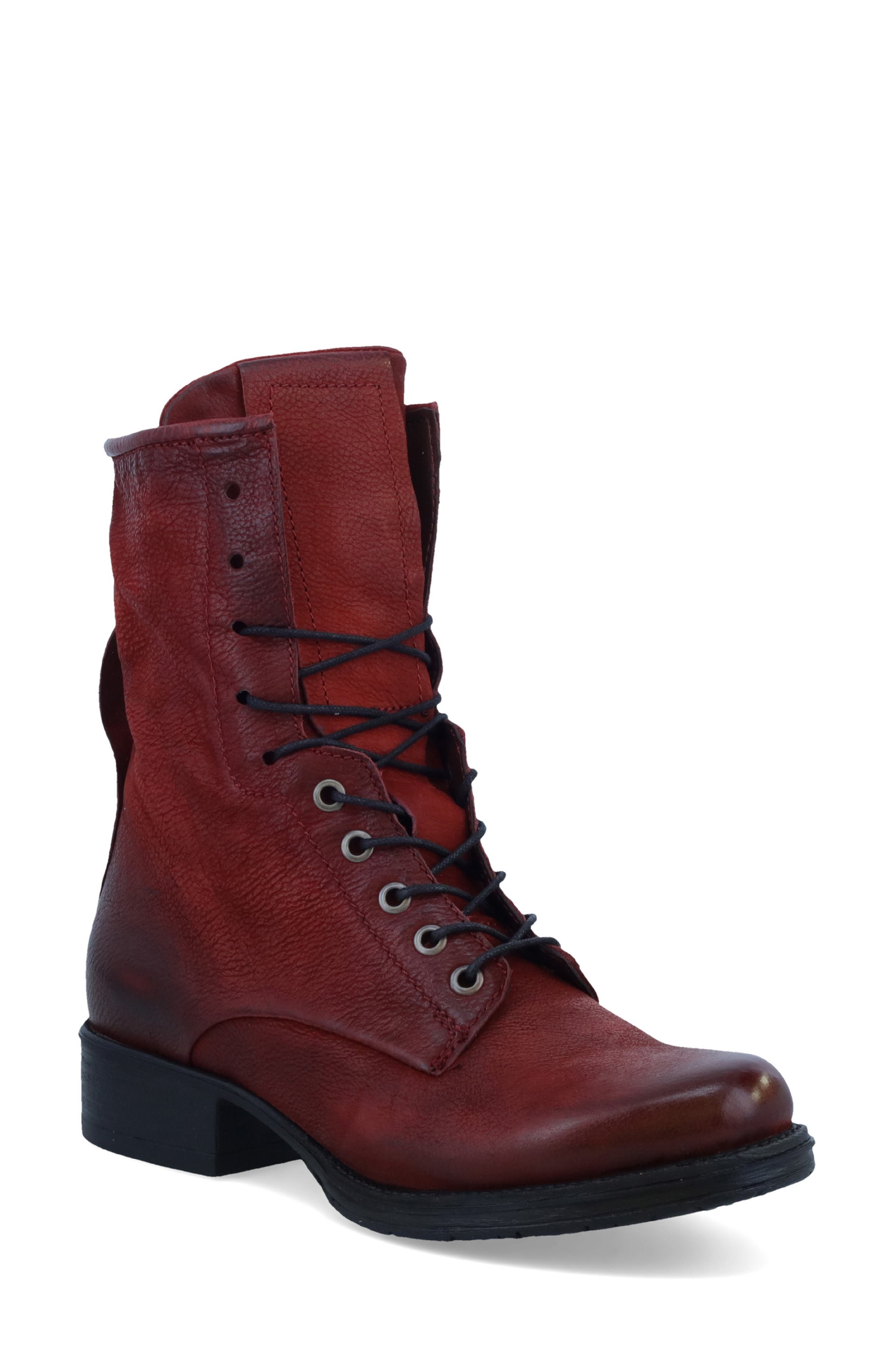 red brown leather boots