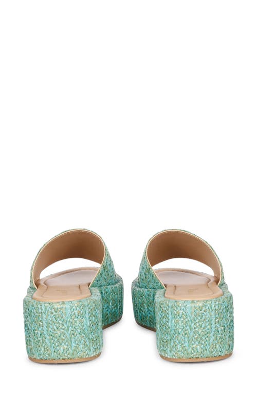 Saint G Betta Platform Wedge Slide Sandal In Blue