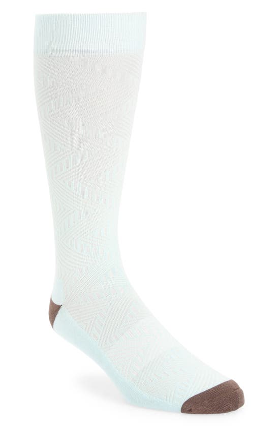 Nordstrom Cushion Foot Dress Socks In Blue Geometric
