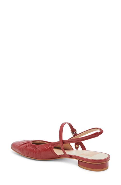 Shop Dolce Vita Rianne Slingback Mary Jane Flat In Red Crinkle Patent