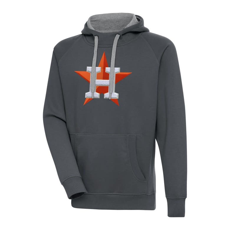 Shop Antigua Charcoal Houston Astros Victory Chenille Pullover Hoodie