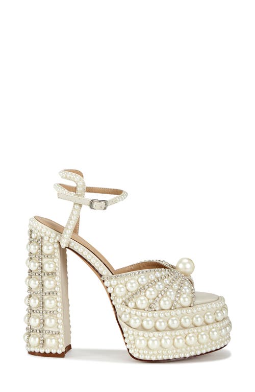 Shop Azalea Wang Astrella Ankle Strap Platform Sandal In White