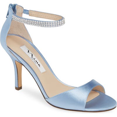 Nina Volanda Ankle Strap Sandal, Blue