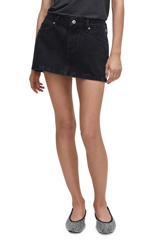 MANGO Denim Miniskirt in Black Denim at Nordstrom, Size Medium
