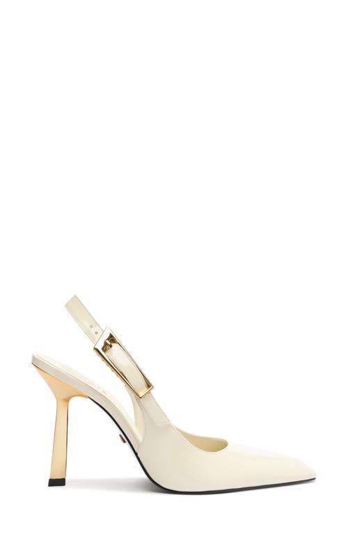 Shop Schutz Ciara Slingback Pointed Toe Pump In Pearl