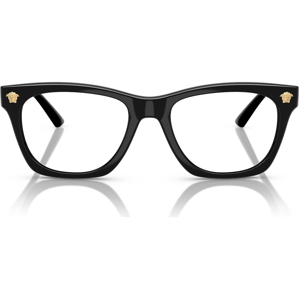 Versace 52mm Pillow Optical Glasses In Black