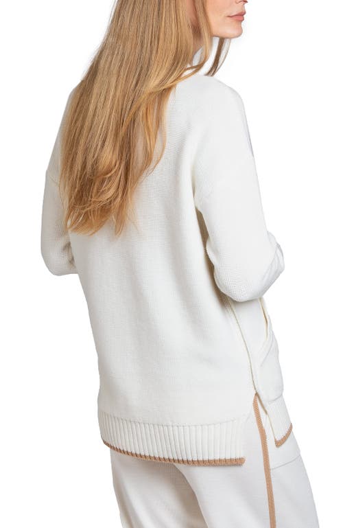 Shop Oyun Cozy Tunic Sweatshirt In Vanilla