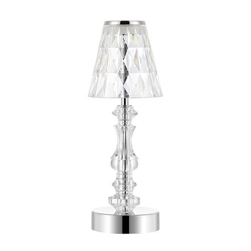 JONATHAN Y JONATHAN Y LILLIAN BOHEMIAN CLASSIC ACRYLIC RECHARGEABLE INTEGRATED PORTABLE LED TABLE LAMP 