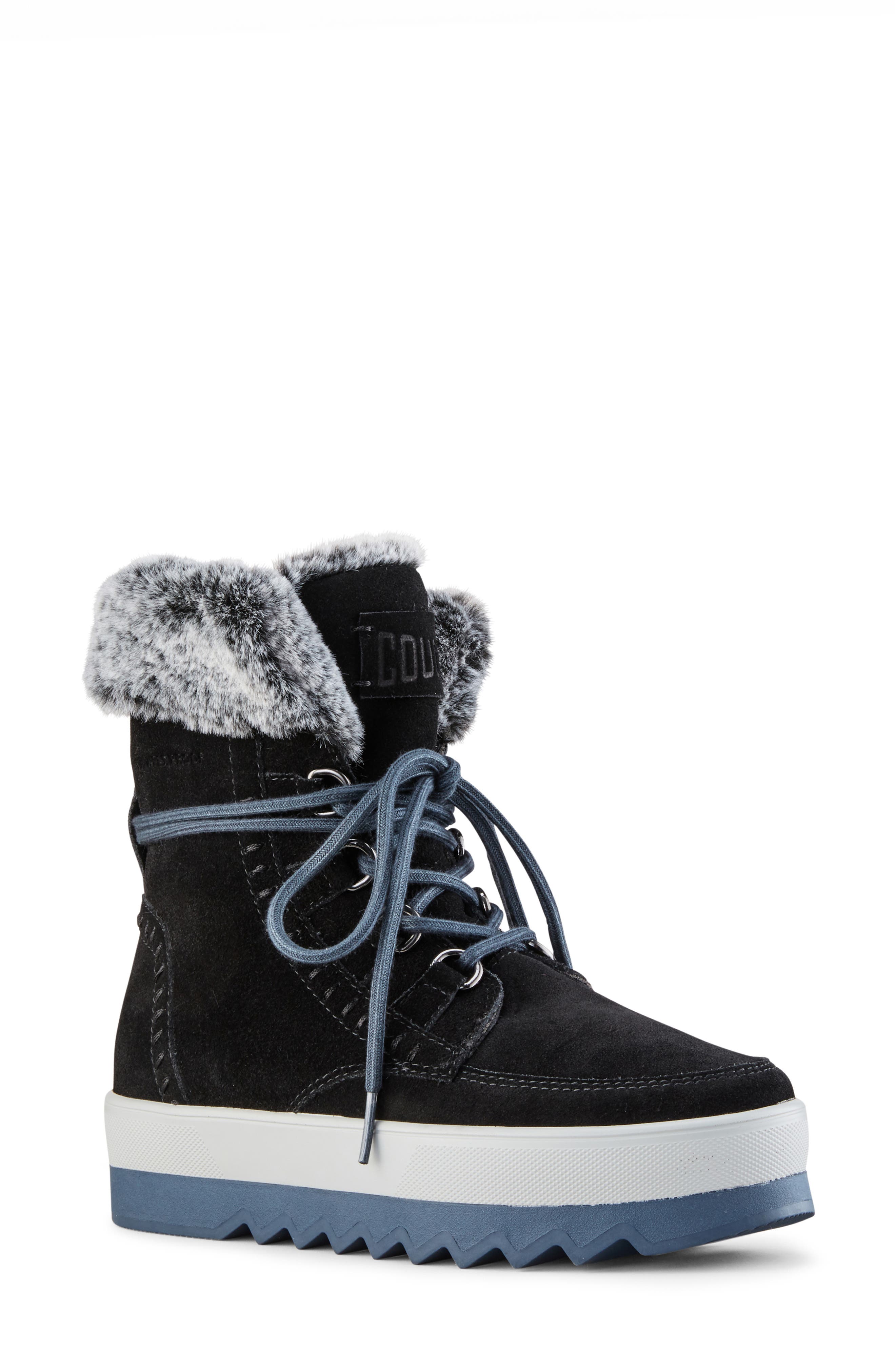 vanetta faux fur trim waterproof boot