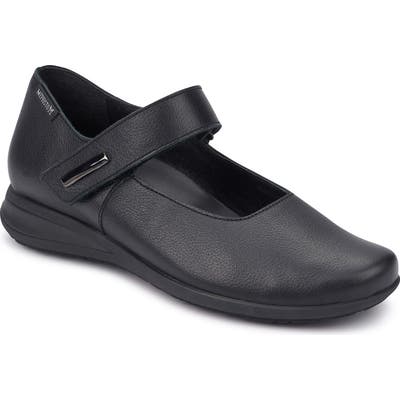 Mephisto Nyna Mary Jane Flat, Black