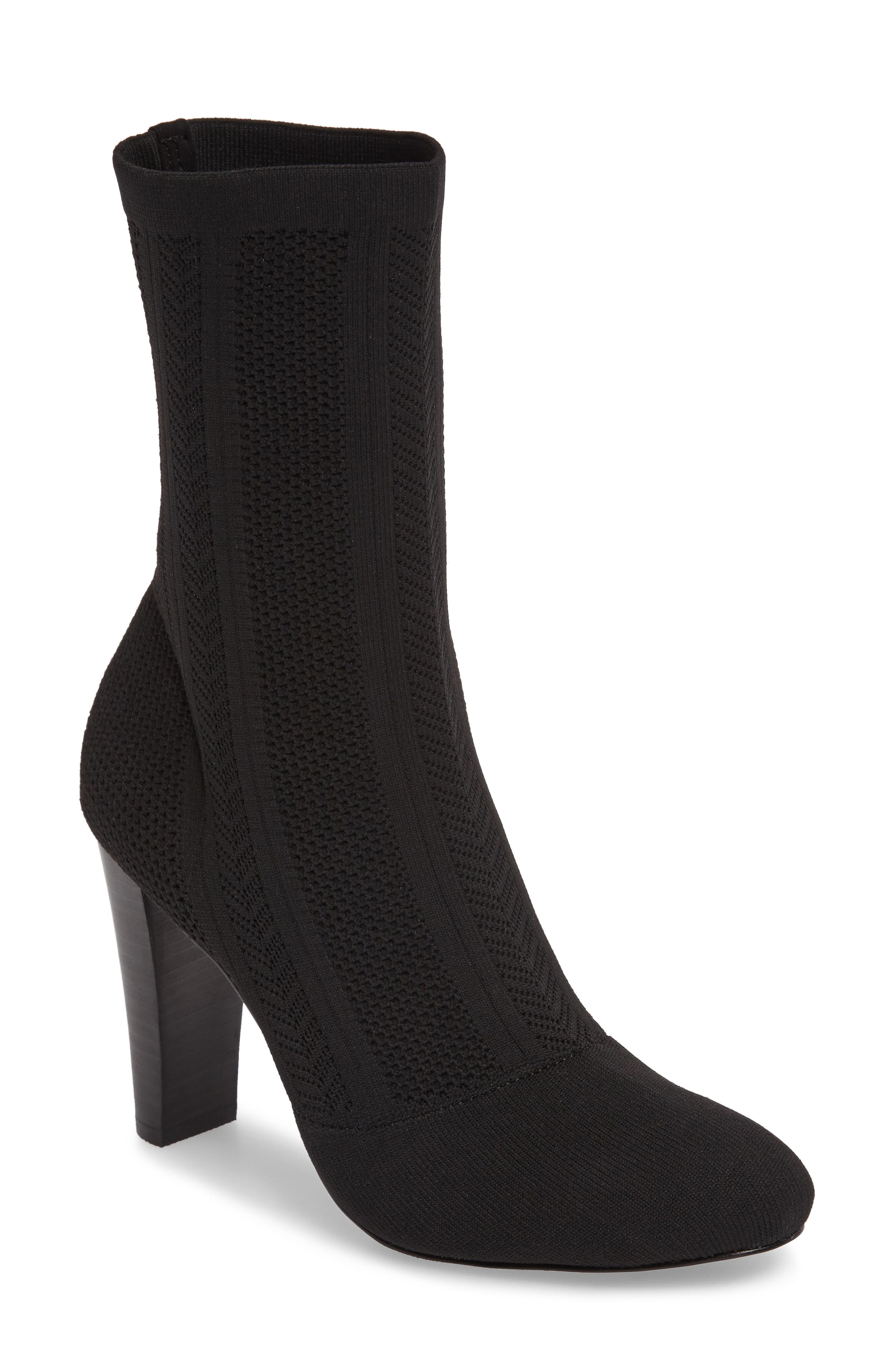 Shirley Herringbone Stretch Sock Bootie 