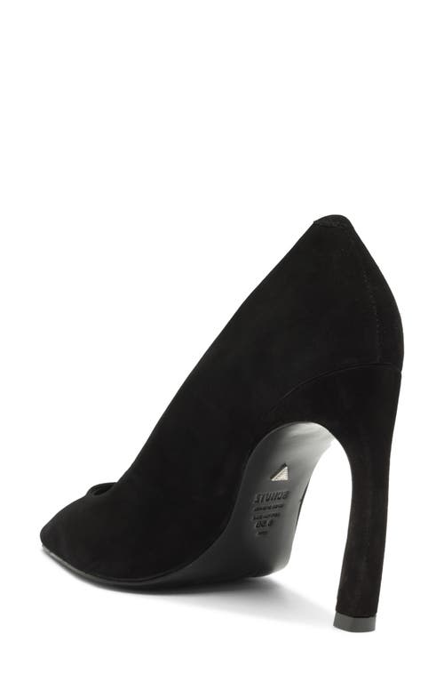 Shop Schutz Lou Curve Pointed Toe Pump In Black Suede