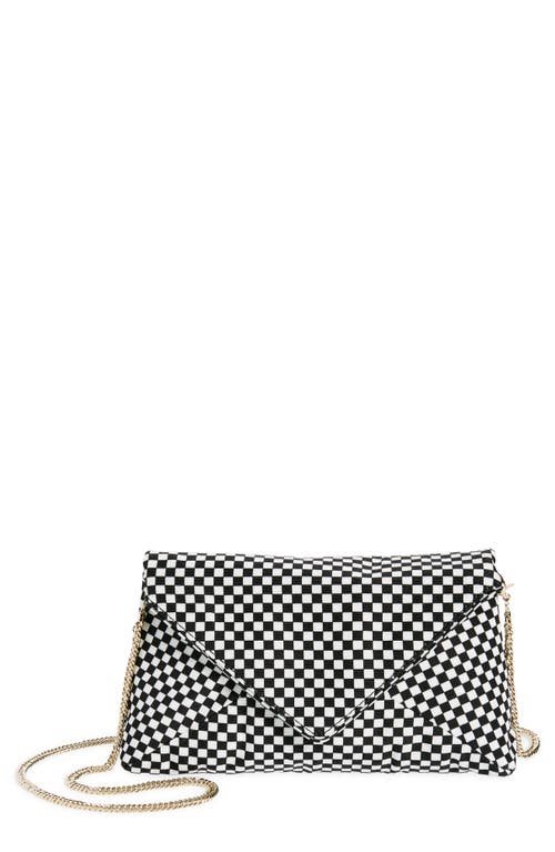 Dries Van Noten Checkerboard Print Envelope Clutch in Black 900 at Nordstrom