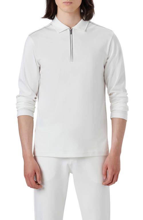 Bugatchi Long Sleeve Quarter Zip Polo at Nordstrom,