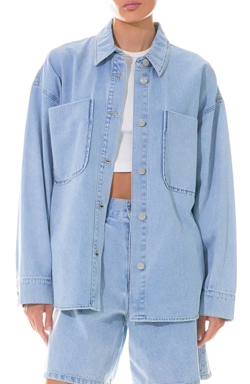 Shop Grey Lab Pocket Denim Shirt Jacket In Light Denim