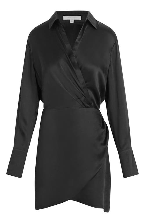 Favorite Daughter The Dinner Party Long Sleeve Minidress In Black