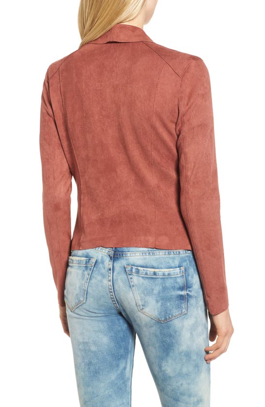 BLANKNYC BLANKNYC DRAPE FRONT FAUX SUEDE JACKET 76X-9020NO