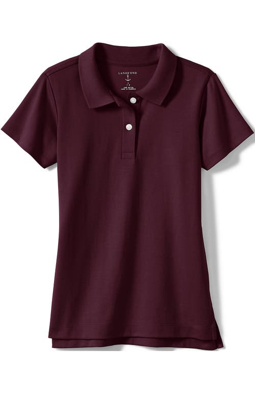 LANDS' END LANDS' END SCHOOL UNIFORM GIRLS SHORT SLEEVE FEMININE FIT INTERLOCK POLO SHIRT